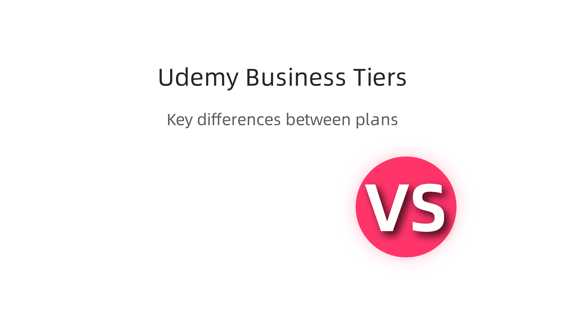 An infographic illustrating the key differences between Udemy Business's Team Plan and Enterprise Plan, including user count, pricing structure, and key features.