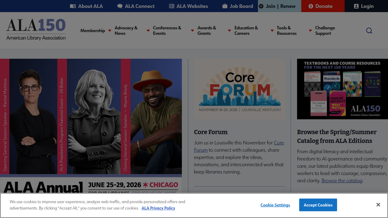 Explore the American Library Association's resources, including frameworks for information literacy and critical inquiry.
