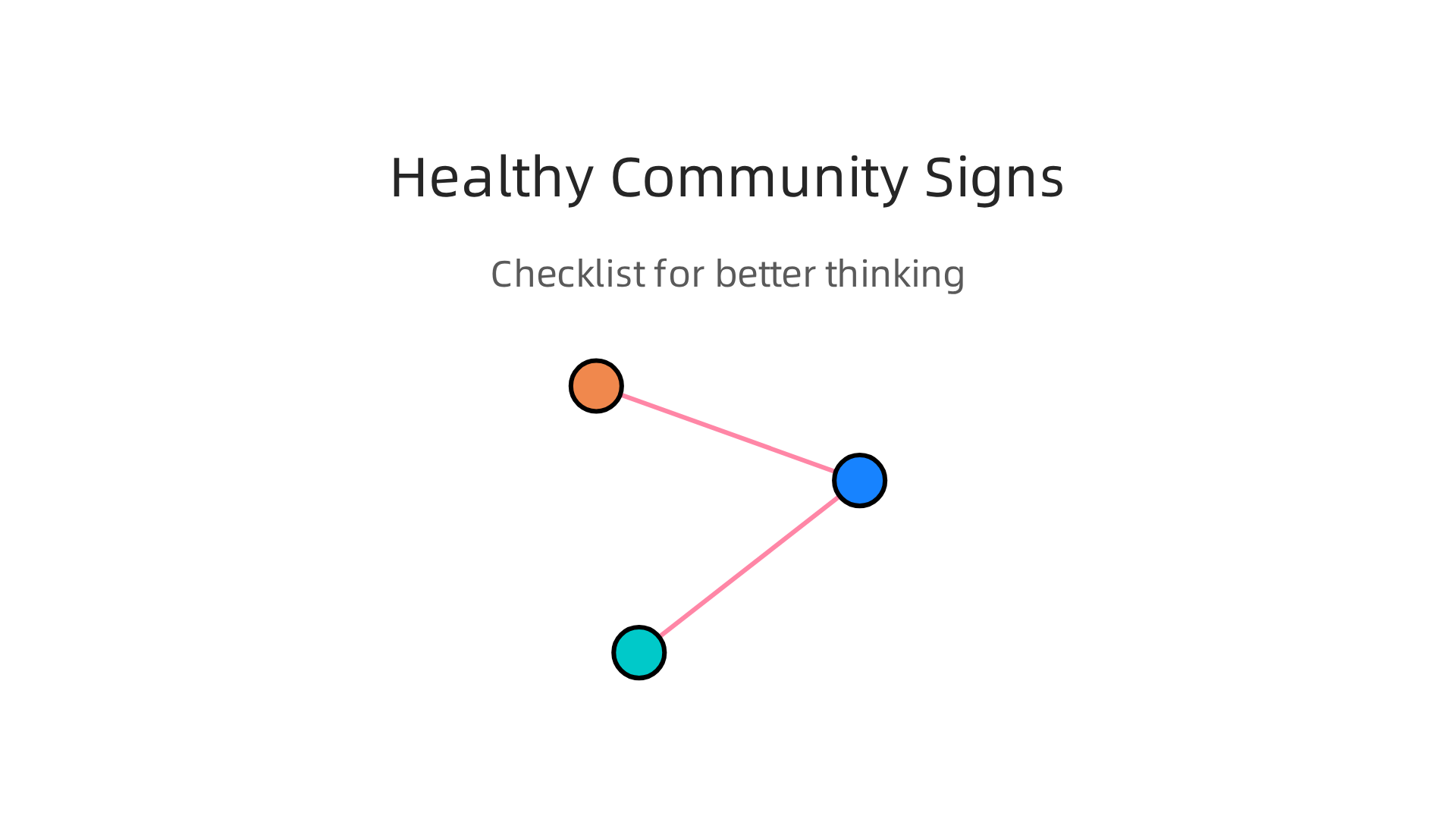 A checklist to evaluate if a community genuinely fosters better thinking or is an echo chamber.