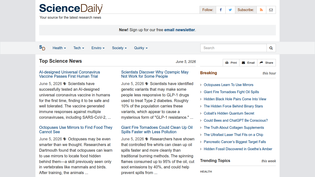 Read the latest science news and research on intelligence and decision-making.