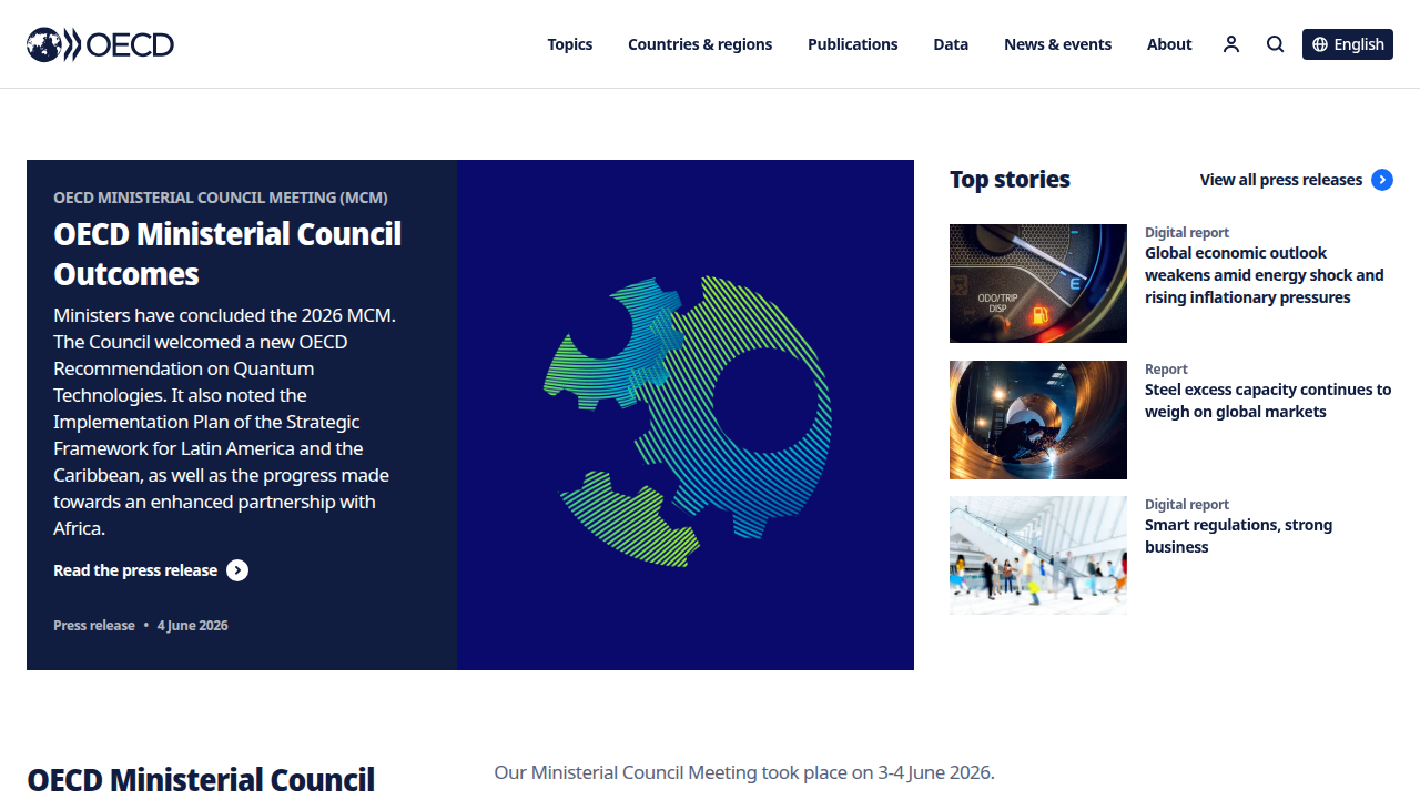 The official website of the Organisation for Economic Co-operation and Development.