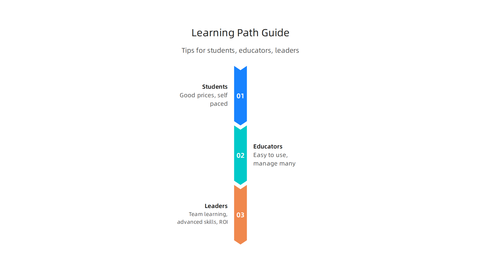 An infographic guiding students, educators, and leaders in choosing the right critical thinking learning platform based on their specific needs.