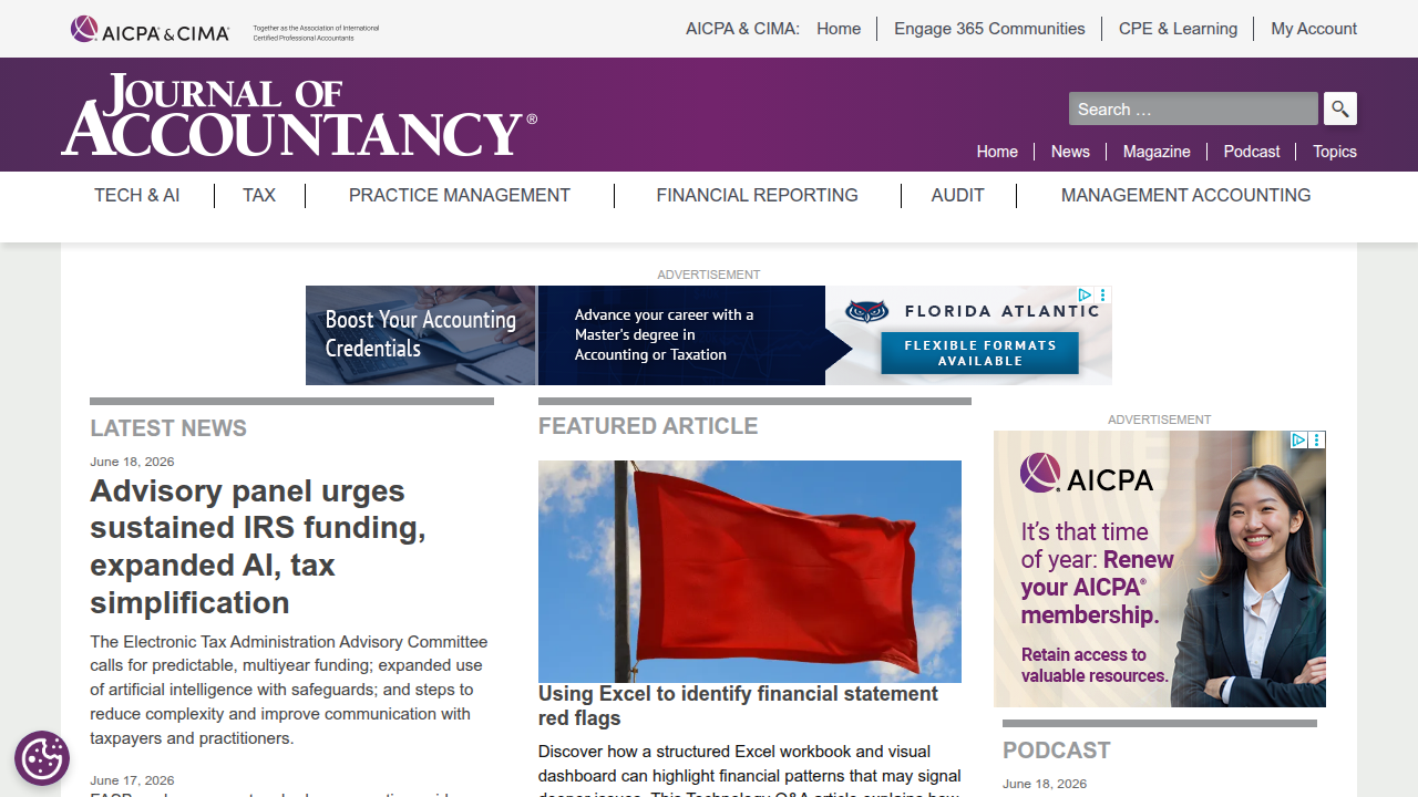 Discover articles and resources from the Journal of Accountancy, a leading publication for accounting professionals.