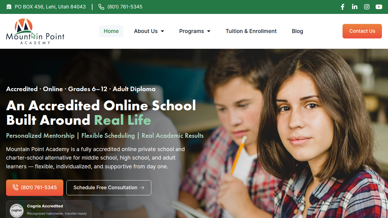 Exploring online high school options and enrollment processes, as offered by Mountain Point Academy.